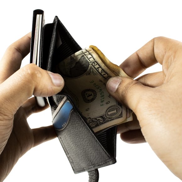 Automatic POP-UP, RFID Blocking Slim LEATHER ID Credit Card Holder - Picture 4 of 12